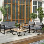 TRUUSK Tuinmeubelset 4 Personen - Weerbestendig Balkonmeubel, Tuin en Terras, Verzenden, Nieuw