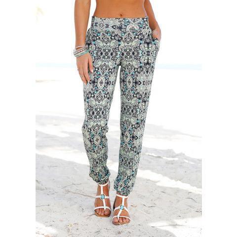 Lascana Strandbroek met etnische print en zakken,, Kleding | Dames, Broeken en Pantalons, Nieuw, Verzenden