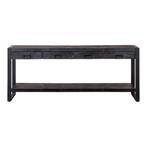 Mangohout Sidetable Britt 180 Zwart, Verzenden, Nieuw, Industriële meubels, 25 tot 50 cm