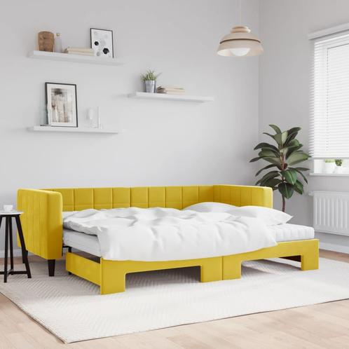 vidaXL Slaapbank onderschuifbed en matrassen 80x200 cm, Huis en Inrichting, Slaapkamer | Bedden, 80 cm, 200 cm, Eenpersoons, Nieuw