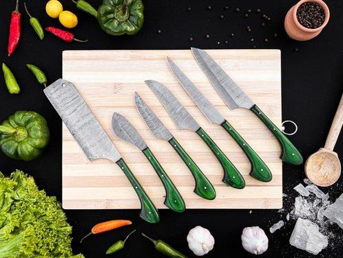 Smith - Keukenmes - Kitchen knife set - Japanse rozenhout en, Antiek en Kunst, Antiek | Keukenbenodigdheden