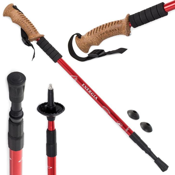 Energia nordic walking wandelstokken set van 2 - handvat van, Caravans en Kamperen, Kampeeraccessoires, Ophalen of Verzenden