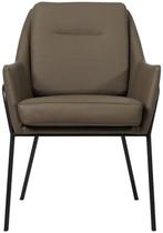 Bruine leren industriële design eetkamerstoel - Toledo Leer, Huis en Inrichting, Stoelen, Overige kleuren, Nieuw, Leer, Ophalen of Verzenden