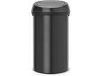 Brabantia Touch Bin Prullenbak - 60 liter - Matt Black, Huis en Inrichting, Verzenden, Zo goed als nieuw