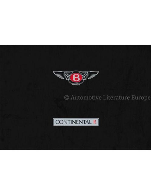 1991 BENTLEY CONTINENTAL R BROCHURE ENGELS, Boeken, Auto's | Folders en Tijdschriften