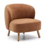 *WOONWINKEL* Kave Home Ulit Fauteuil Terra Chenille Met Hout, Huis en Inrichting, Fauteuils, Verzenden, Nieuw, Stof