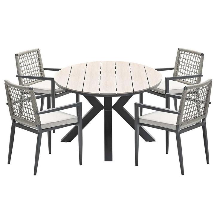 Garden Impressions Burela tuinset 5-delig - Tulli tuintafel, Tuin en Terras, Tuinsets en Loungesets, Verzenden
