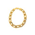 Gouden platte Prince of Wales armband | 20 cm (schakel), Ophalen of Verzenden, Gebruikt, Overige kleuren, Goud