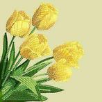 Crystal Card kit diamond painting Spring Tulips 18 x 18 cm, Hobby en Vrije tijd, Nieuw, Verzenden