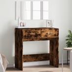 vidaXL Kaptafel met spiegel 80x39x80 cm gerookt eikenkleurig, Verzenden, Nieuw