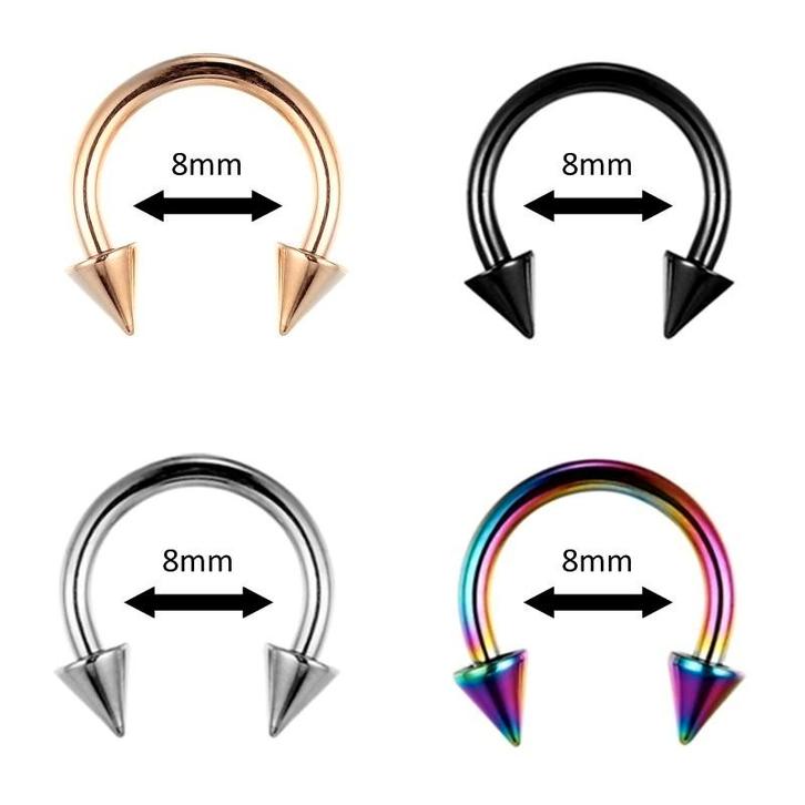 Fako Bijoux - Circular Barbell Piercing - Hoefijzer Spike -, Sieraden, Tassen en Uiterlijk, Piercings, Verzenden