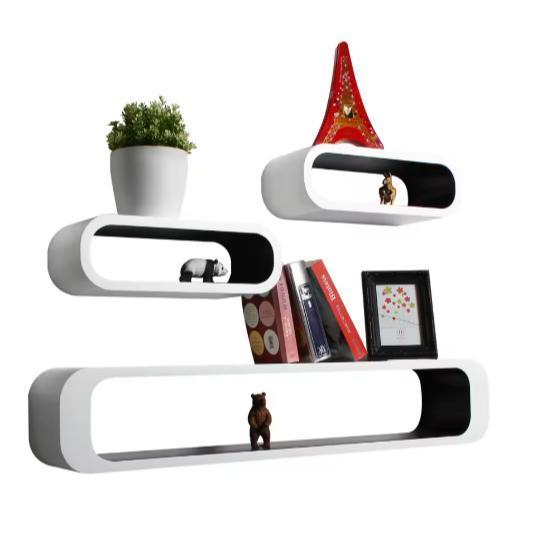 3-delige set zwevende wandplanken MDF modern decoratief, Huis en Inrichting, Kasten | Wandmeubels, Nieuw, Verzenden