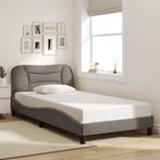 vidaXL Bedframe zonder matras 100x200 cm stof taupe, 100 cm, Eenpersoons, Verzenden, Nieuw