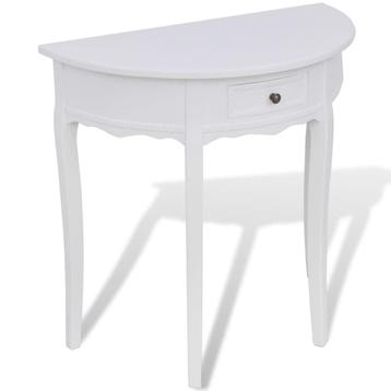 Consoletafel wit halfrond | retourdeal|45% beschikbaar voor biedingen