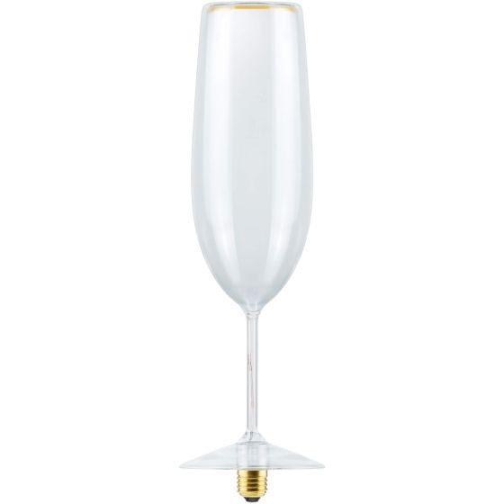Segula LED Floating glas Champagne helder met heldere basis, Huis en Inrichting, Lampen | Overige, Nieuw, Ophalen of Verzenden