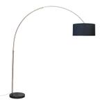 Booglamp staal stoffen kap zwart 50 cm - XXL, Huis en Inrichting, Lampen | Vloerlampen, Nieuw, Overige materialen, Modern, 200 cm of meer