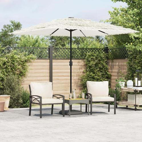 vidaXL Parasol met stalen paal 248x248x248 cm wit, Tuin en Terras, Parasols, Nieuw, 2 tot 3 meter, Verzenden