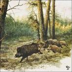1 Pakje papieren lunch servetten - Wild Boars In The Woods, Nieuw, Ophalen of Verzenden