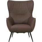 Leren fauteuil Flair Duo - Kenia Brown en Toledo Espresso -, Eigentijds, Modern, Retro, Romantisch, Nieuw, Ophalen of Verzenden