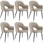 Eetkamerstoel Sachel, fluweellook, gestoffeerd, 120 kg - tau, Huis en Inrichting, Stoelen, Verzenden, Nieuw