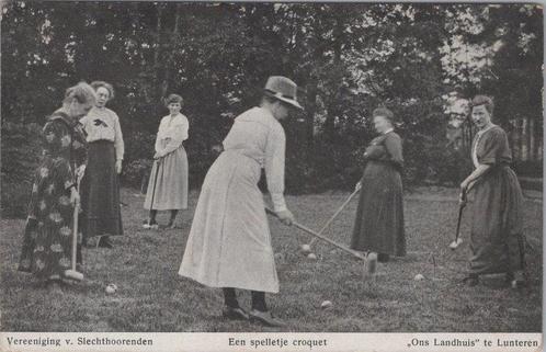 LUNTEREN - Vereeninging v. Slechthoorenden. Een spelletje..., Verzamelen, Ansichtkaarten | Nederland, Verzenden