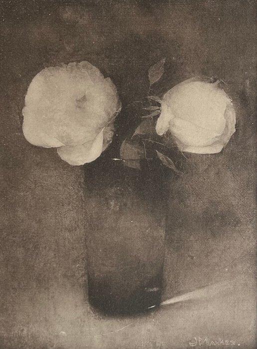 Jan Mankes (1889-1920) - Twee roosjes in glas, Antiek en Kunst, Antiek | Overige Antiek
