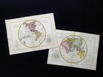 World Map - [LOT van 2] - Hemispheres, Mappemondo, Globi, Nieuw