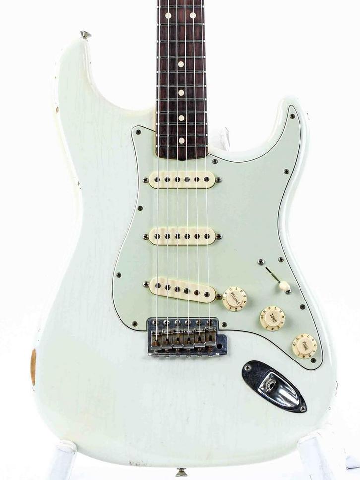 Fender Custom Shop 1960 Stratocaster Olympic White Relic..., Muziek en Instrumenten, Snaarinstrumenten | Gitaren | Elektrisch