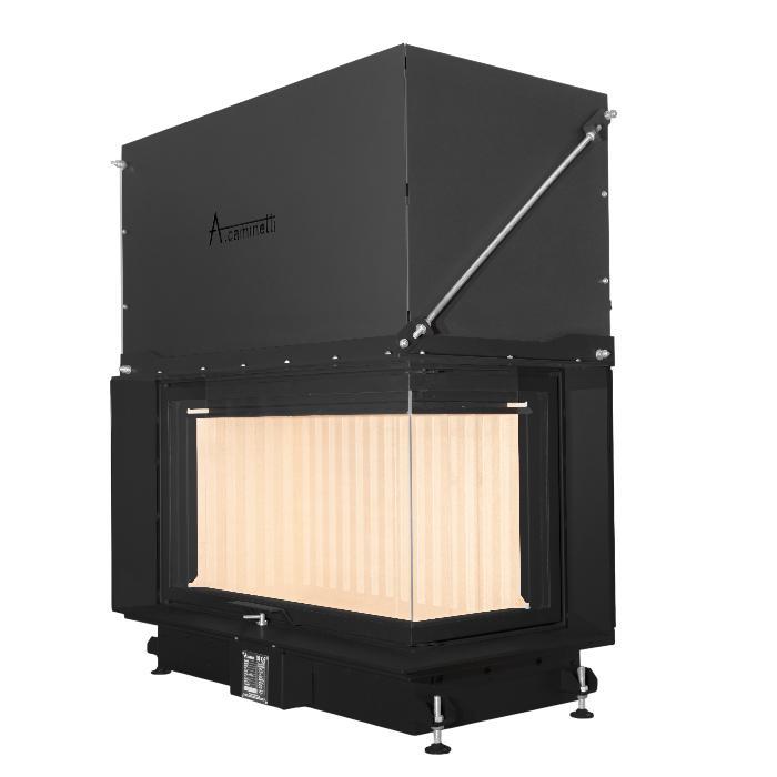 Inbouw Houtkachel Quattro 100 Max Rechts Glas, Huis en Inrichting, Kachels