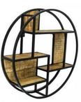 Wandrek cirkel rond met 4 schappen  Diameter 80 cm of 100 cm