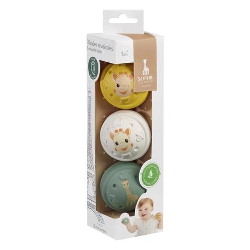 Sophie de Giraf Set van 3 muzikale speelballen 1 set, Kinderen en Baby's, Speelgoed | Knuffels en Pluche, Nieuw, Verzenden