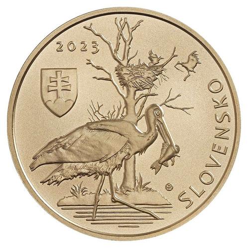 Slowakije 5 Euro Zwarte Ooievaar 2023, Postzegels en Munten, Munten | Europa | Euromunten, Verzenden