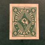 Duitse Rijk 1922 - 4 Mark Posthorn ongerekt met nieuw, Gestempeld