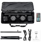 PartyBar met LedPar & LedDerby RGBW DMX inclusief tas, Ophalen of Verzenden, Nieuw, Licht, Kleur