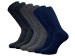 6 paar Noorse wollen sokken - Antraciet/Grijs/Marineblauw