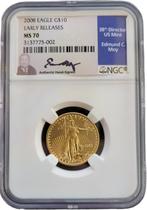 Gouden American Eagle 1/4 oz 2008 Edmund C. Moy signed NGC, Verzenden, Midden-Amerika, Losse munt, Goud