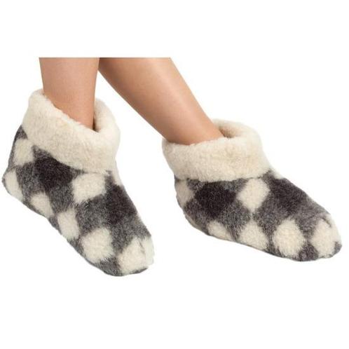 Geblokte wollen sloffen/pantoffels voor dames/heren  - Wol.., Kleding | Dames, Schoenen, Ophalen of Verzenden