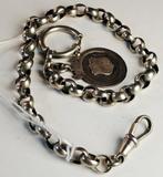 English silver chain with medal, Nieuw