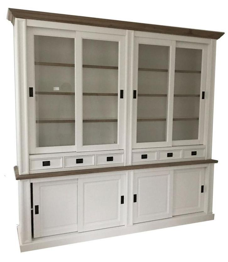 Buffetkast wit Utrecht 260 x 240cm met eiken lijsten, Huis en Inrichting, Kasten | Buffetkasten, Ophalen of Verzenden