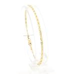 Gouden gesloten Figaro/fantasie schakel armband | 19 cm, Sieraden, Tassen en Uiterlijk, Armbanden, Ophalen of Verzenden, Gebruikt