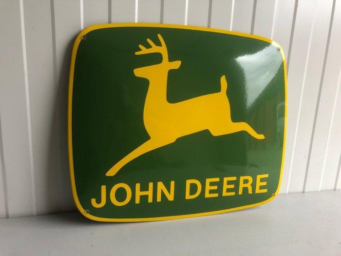 Emaille bord - JOHN DEERE Porseleinen Email Landbouw, Antiek en Kunst, Antiek | Wandborden en Tegels