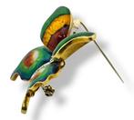 Broche - 18 karaat Geel goud, 18K geelgouden vlinderbroche