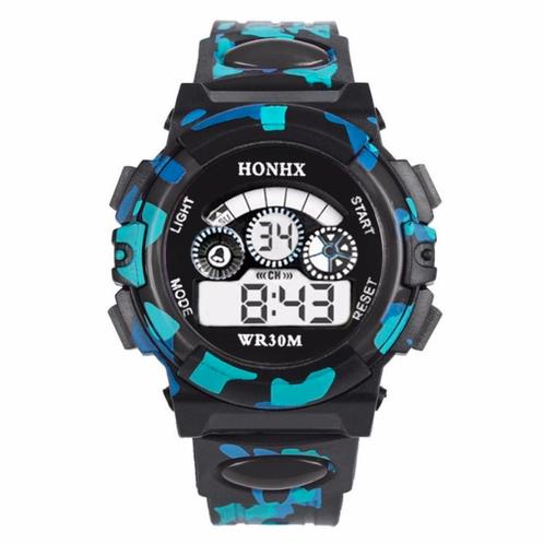 Fako® - Kinderhorloge - Honhx Camouflage - Zwart, Sieraden, Tassen en Uiterlijk, Horloges | Kinderen, Verzenden