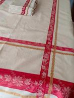 Tafelkleed (8) - 197 cm - 160 cm - Nappe en 7 servetten., Antiek en Kunst