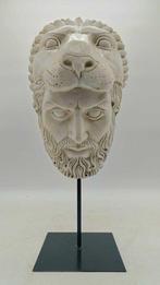 sculptuur, Ercole con il leone nemea - 44 cm - marmerstof
