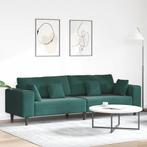 vidaXL Velours Bank met kussen Donkergroen 208 cm Fluweel, Huis en Inrichting, Verzenden, Nieuw, Stof, Minder dan 150 cm