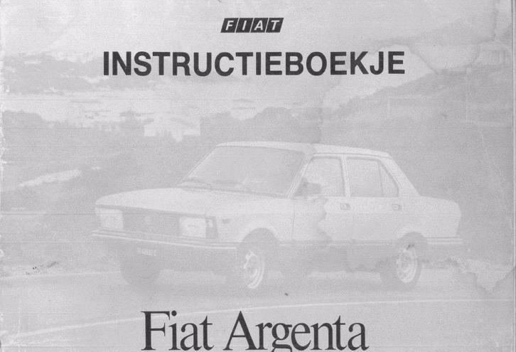 1981 Fiat Argenta Instructieboekje Nederlands, Auto diversen, Handleidingen en Instructieboekjes, Verzenden