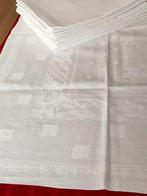 Servet (12) - 85 cm - 73 cm - MB satijnen linnen., Antiek en Kunst
