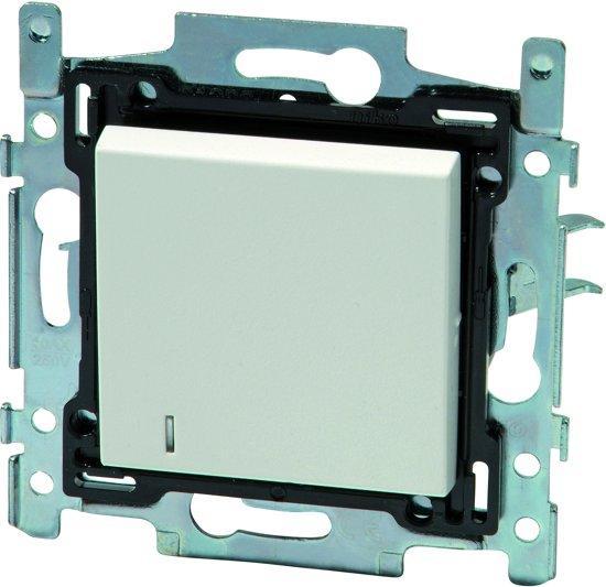 NIKO Original White inbouw controleschakelaar - tweepolig, Antiek en Kunst, Antiek | Lampen, Verzenden