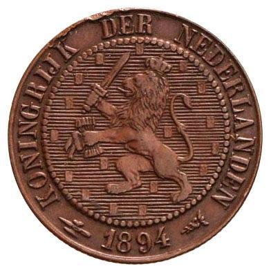 2½ Cent 1894-1898 Wilhelmina (1e type) ZFr, Postzegels en Munten, Munten | Nederland, Verzenden